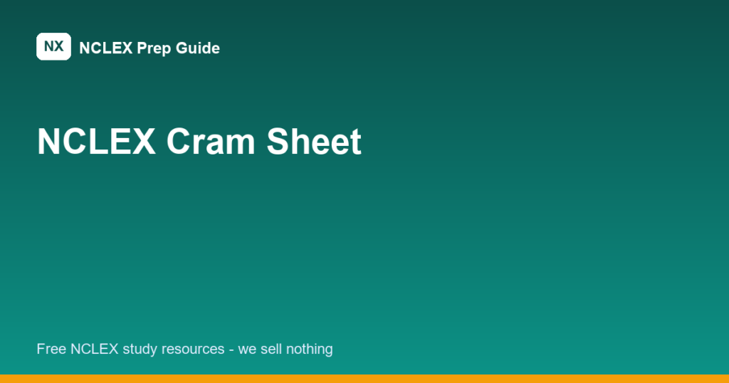 nclex cram sheet featured image